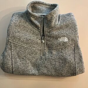 The North Face women’s size large pull over fleece gray